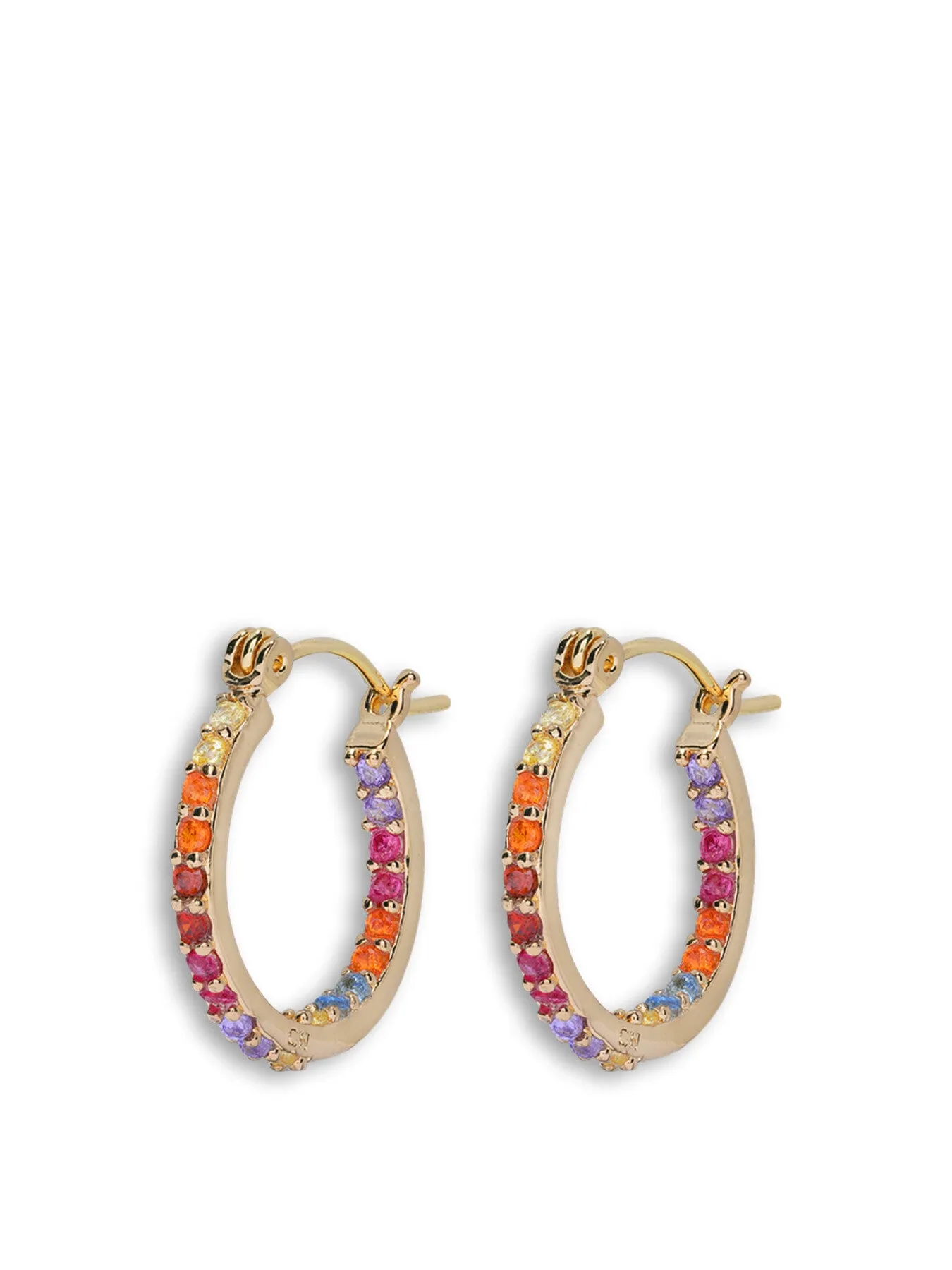 Mini Serena Rainbow Hoop Earrings
