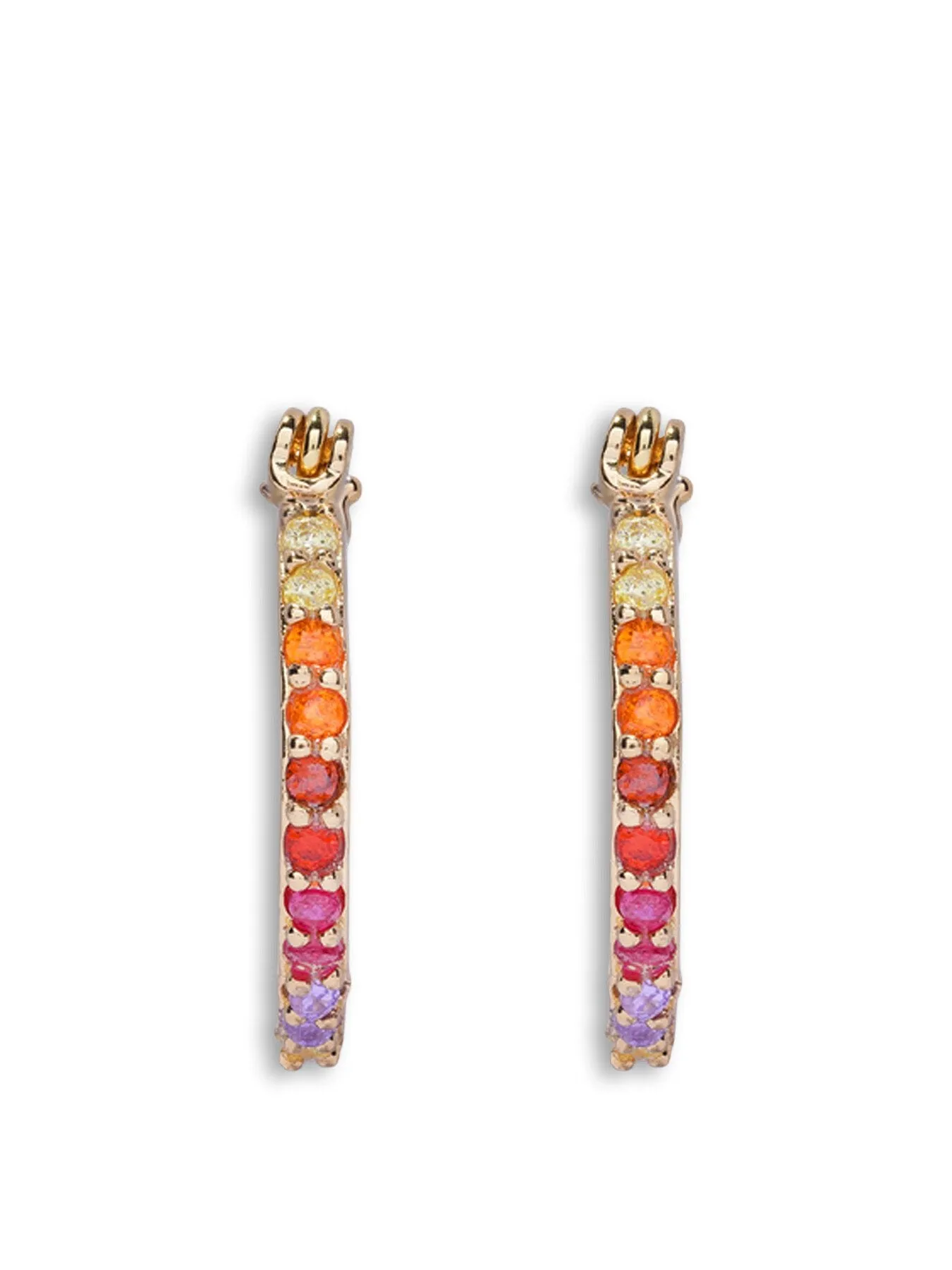 Mini Serena Rainbow Hoop Earrings
