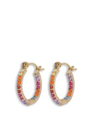 Mini Serena Rainbow Hoop Earrings