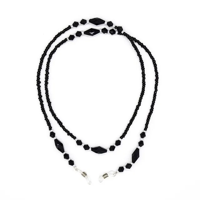 Minimalist Style Balck Bead Chain Eyeglass Chain Lanyard Reading Glasses Chains Women Accessories Sunglasses Hold Straps Cords