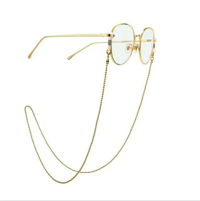 Minimalist Style Balck Bead Chain Eyeglass Chain Lanyard Reading Glasses Chains Women Accessories Sunglasses Hold Straps Cords