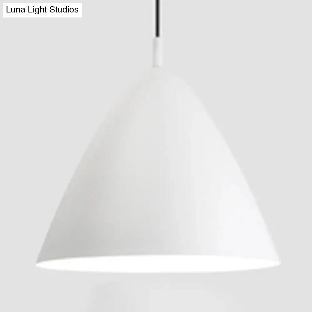 Minimalistic Pyramid Hanging Light in Monochrome Tones - Ideal for Study Room Décor"

or

"Modern Metallic Single Bulb Pendant Light - Sleek Monochrome Design for Study Room