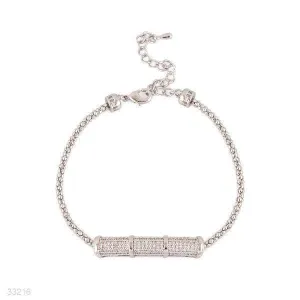 MODERN BAR ADJUSTABLE SILVER BRACELET