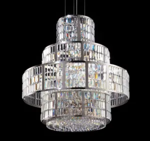 Modern Tiered Cut Crystal Chandelier