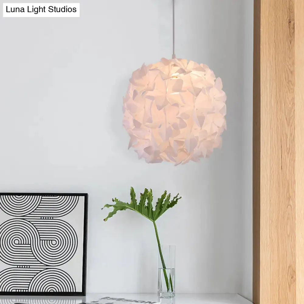 Modern White Blossom Flower Pendant with Acrylic Shade - Ceiling Hang Fixture