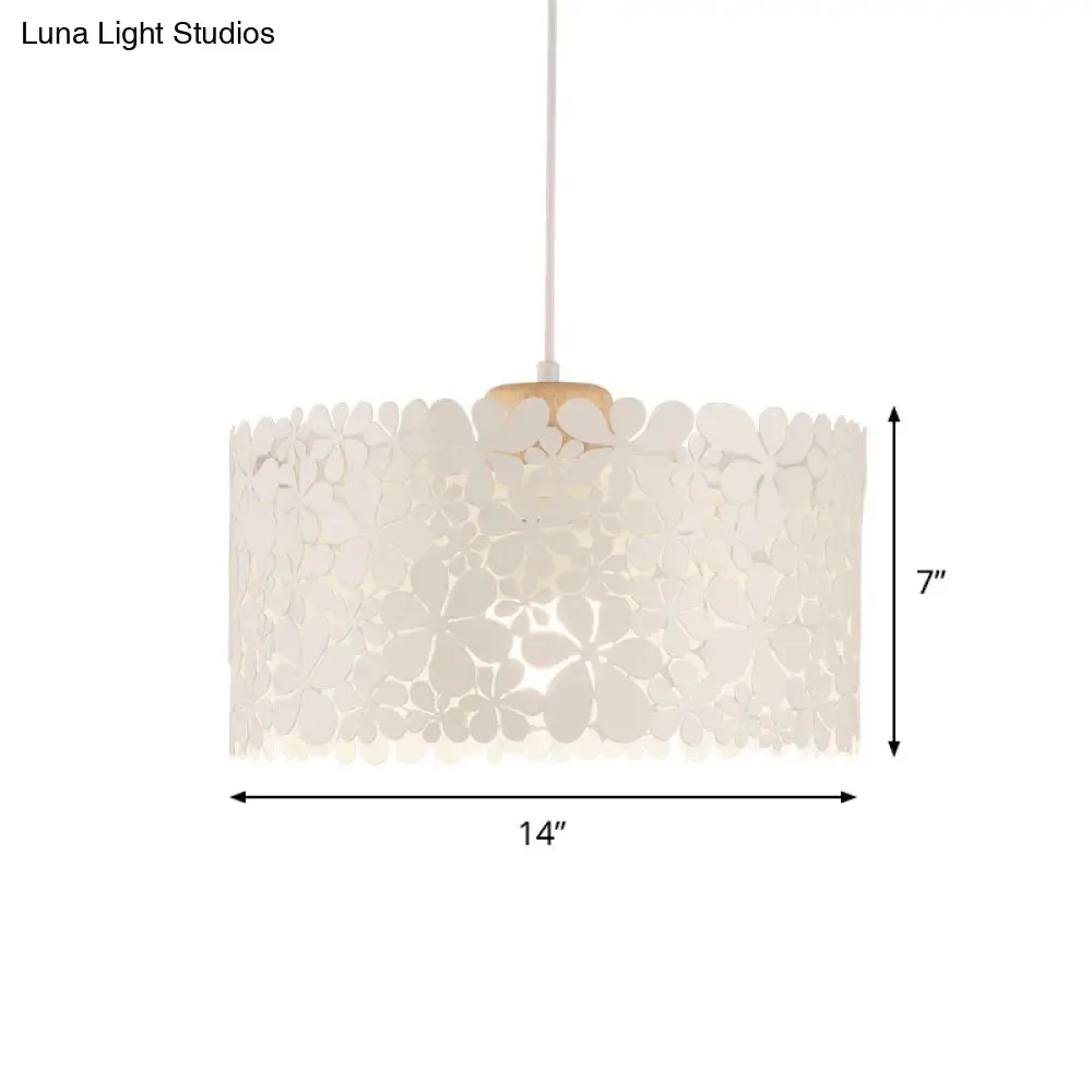 Modern White Cutout Petals Pendant Lamp for Dining Room