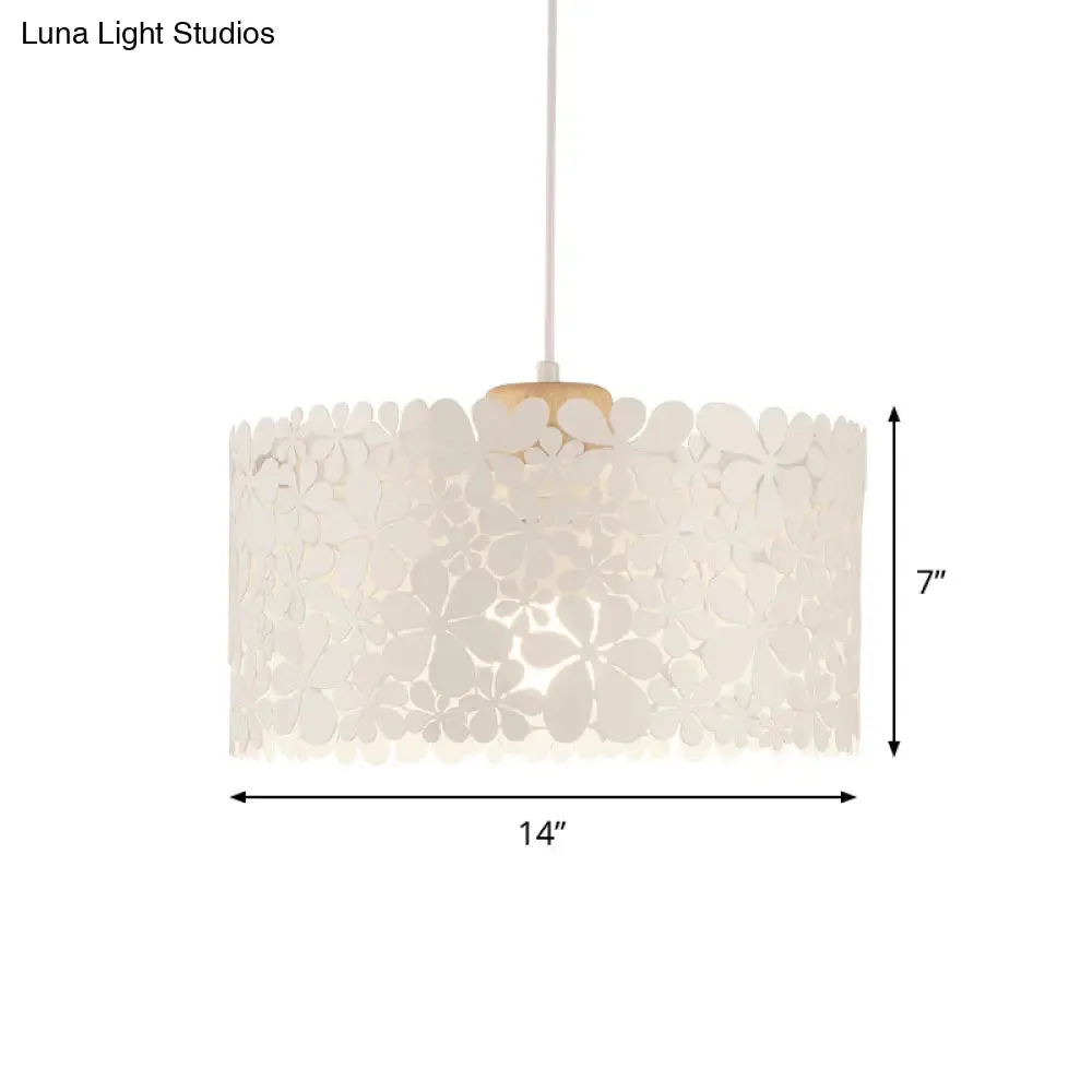 Modern White Cutout Petals Pendant Lamp for Dining Room
