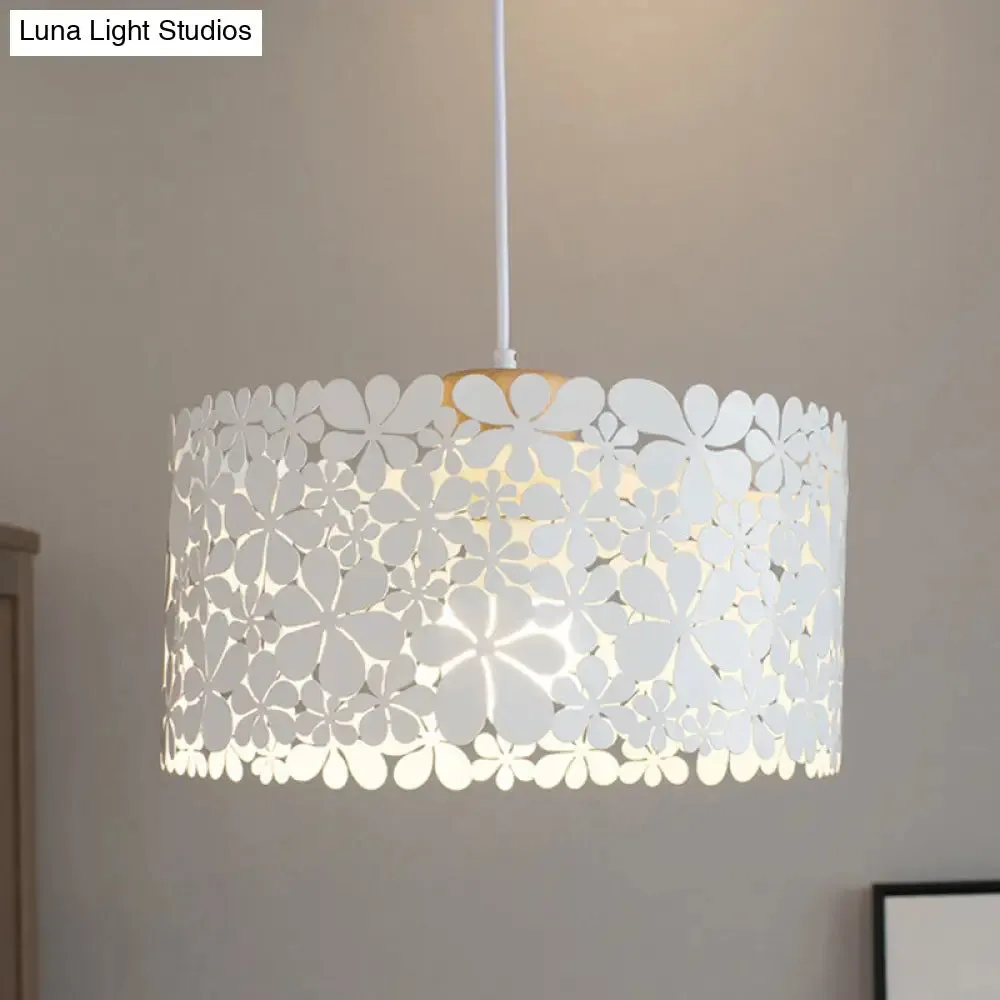 Modern White Cutout Petals Pendant Lamp for Dining Room