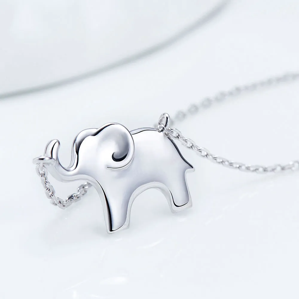Moolan Elephant Necklace Sterling Silver