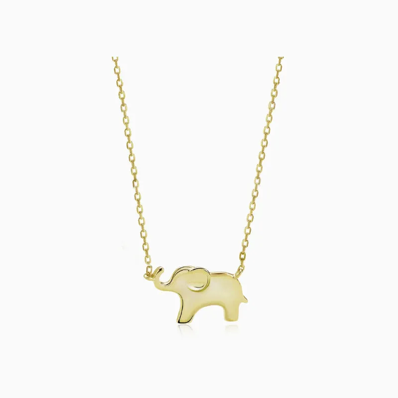 Moolan Elephant Necklace Sterling Silver
