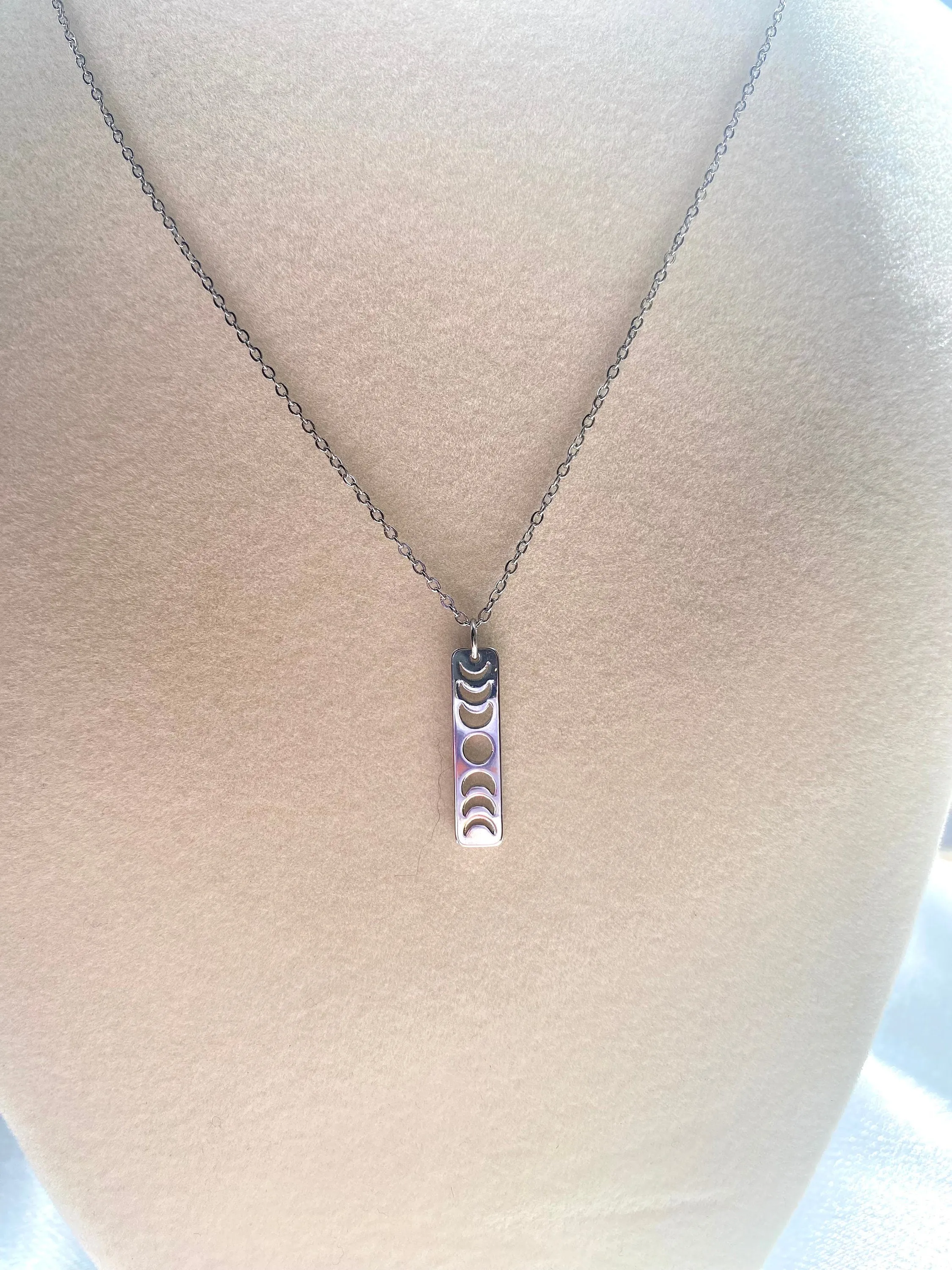 Moon Phases Pendant 18k Gold Plated Necklace