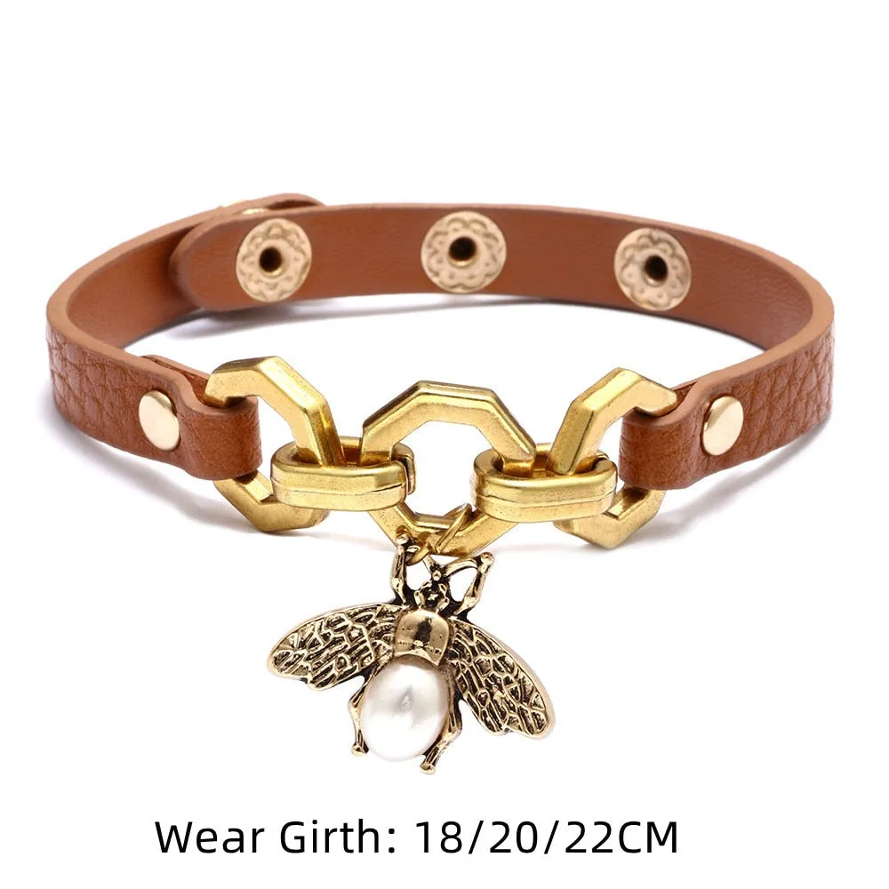New Vivid Bee Pendant Charms Bracelets Bangles For Women