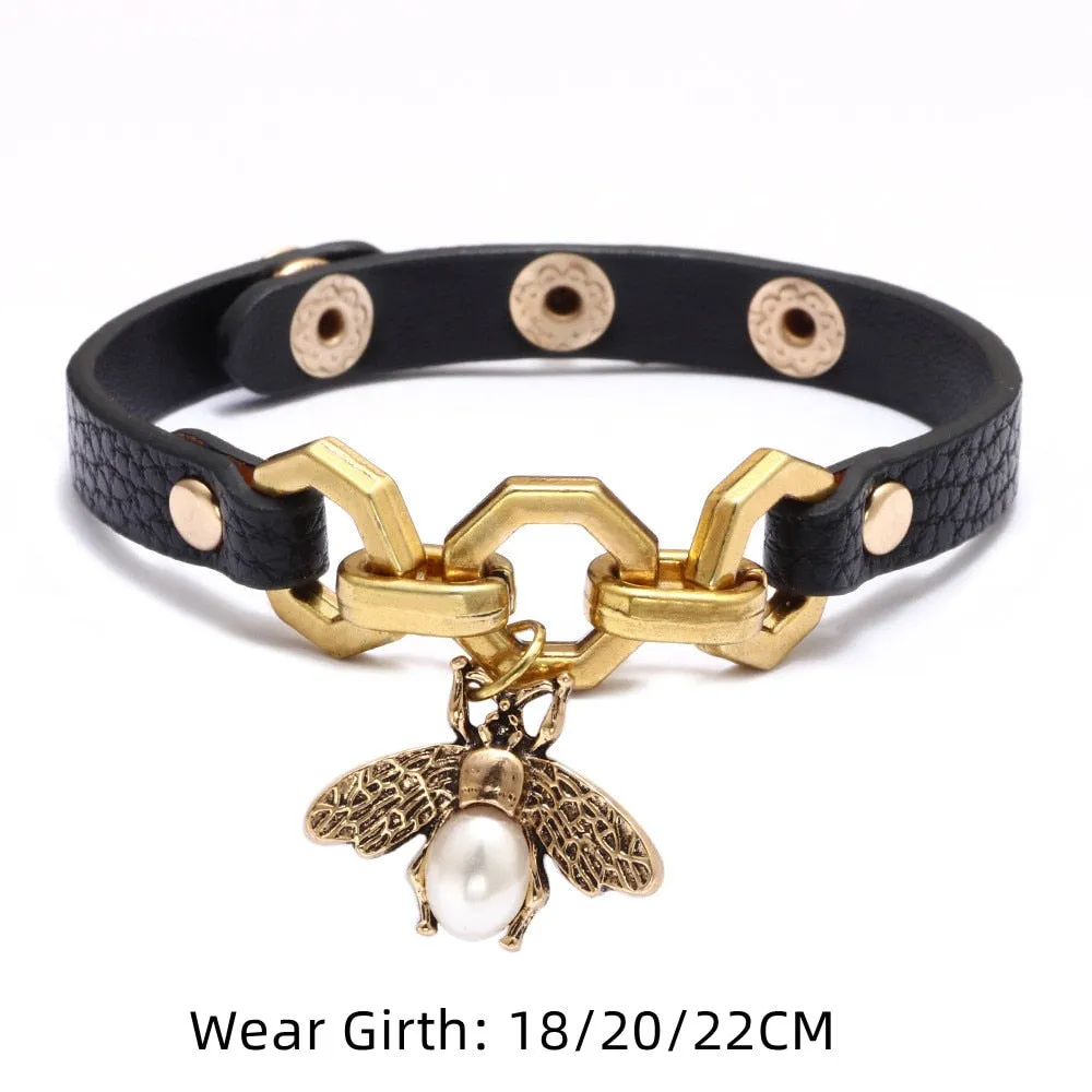 New Vivid Bee Pendant Charms Bracelets Bangles For Women