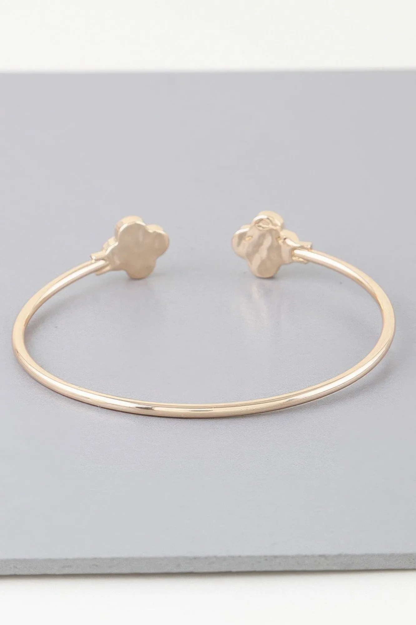 Open Pearled Clover Bracelet