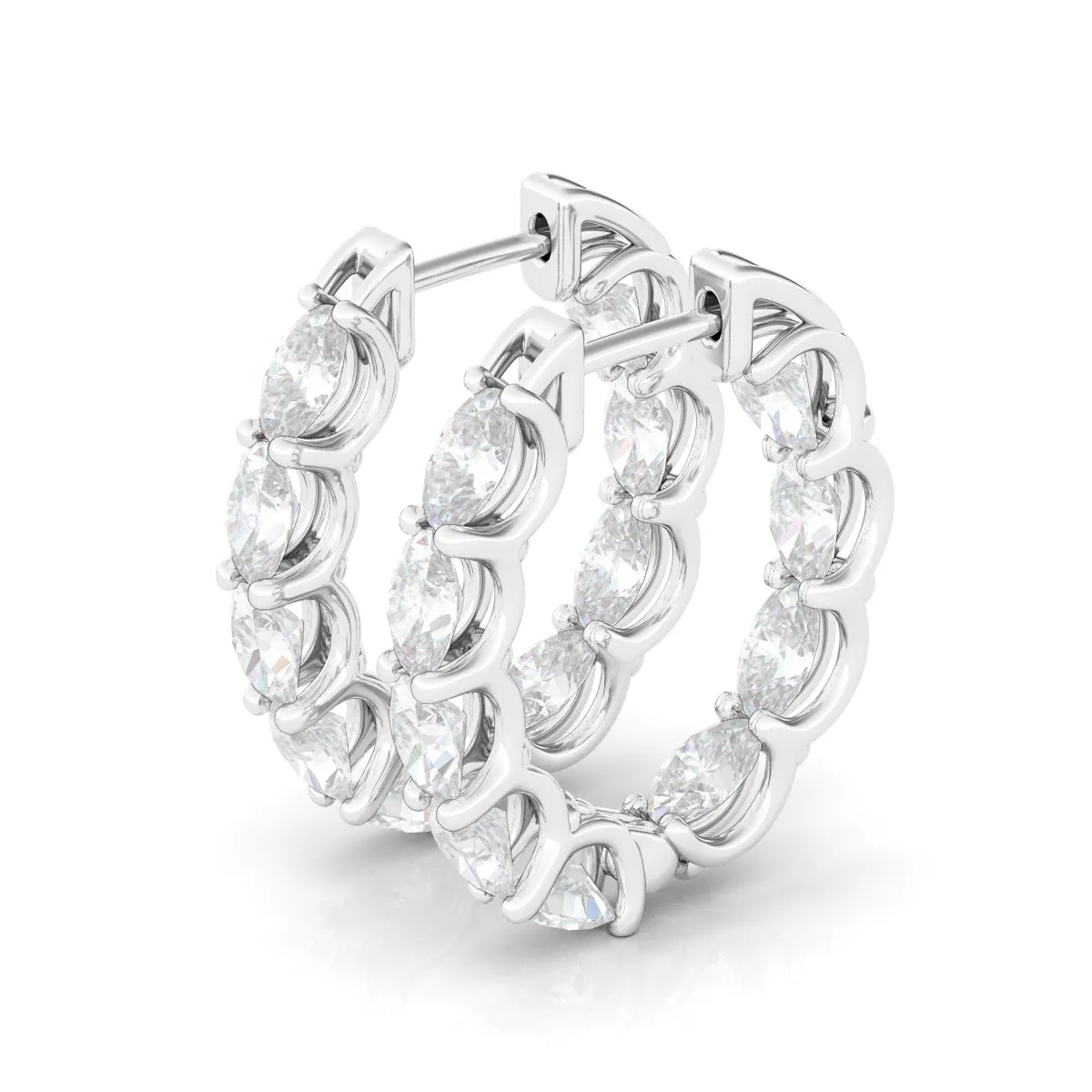 Oval Eternity Inside Out Hoops