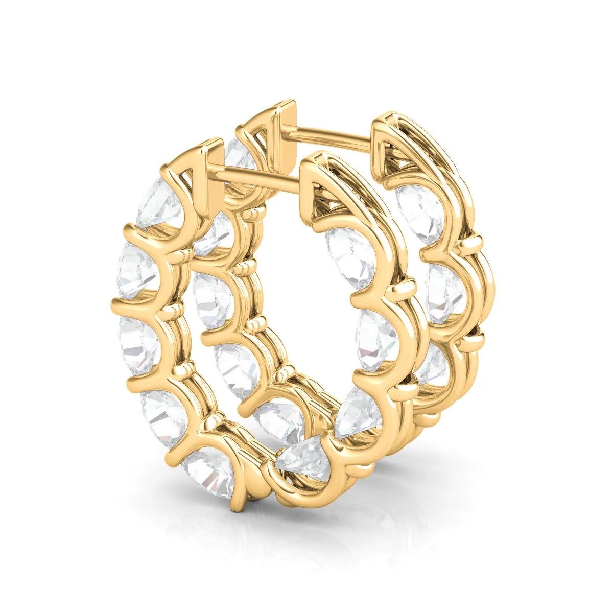 Oval Eternity Inside Out Hoops