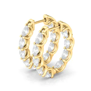 Oval Eternity Inside Out Hoops
