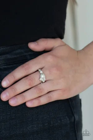 Paparazzi Center Stage Celebrity White Ring
