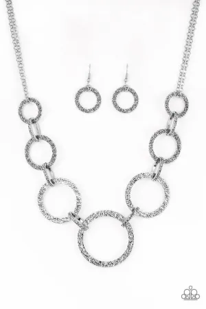 Paparazzi Necklace ~ City Circus - Silver