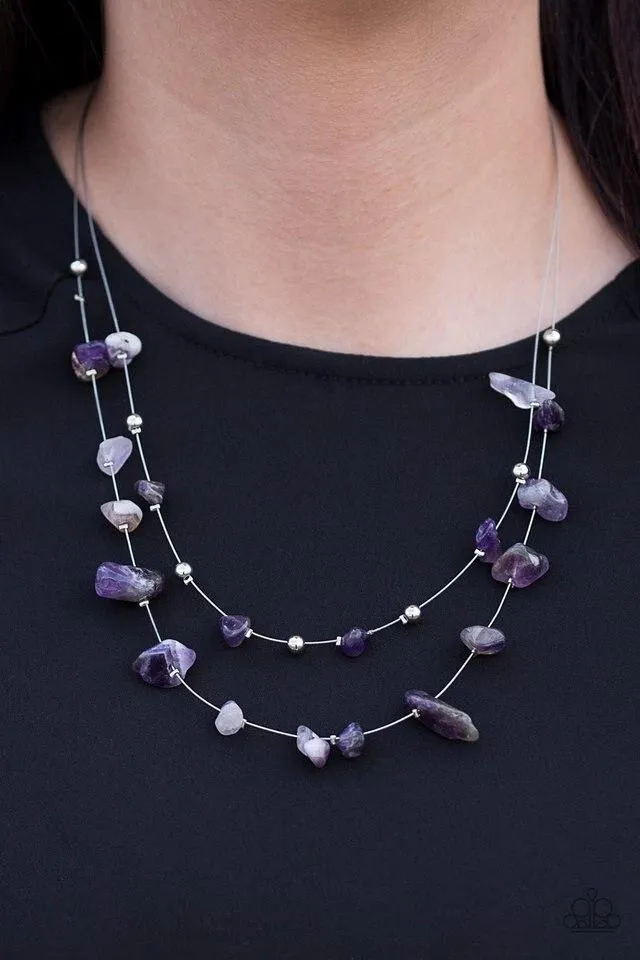 Paparazzi Necklace - Pebble Posh - Purple