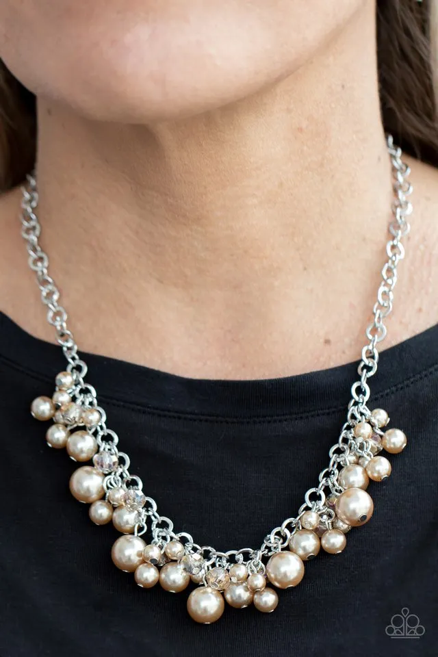 Paparazzi Necklace ~ Positively PEARL-escent - Brown