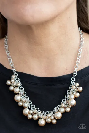 Paparazzi Necklace ~ Positively PEARL-escent - Brown