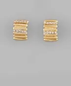 Pave & Textured Metal Hoops