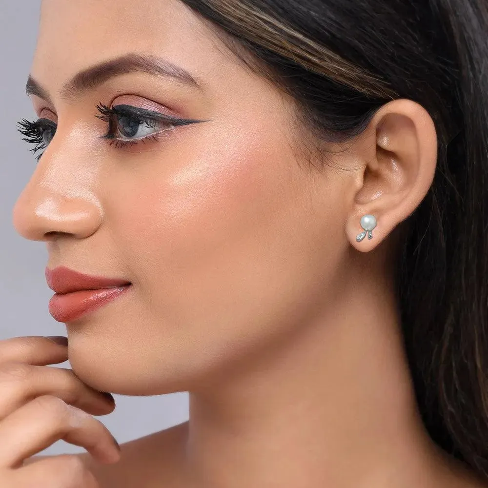 Pearl 925 Studs Earrings for Women