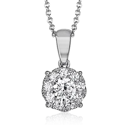 Pendant Necklace in 18k Gold with Diamonds MP1833 WHITE 18K X