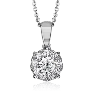 Pendant Necklace in 18k Gold with Diamonds MP1833 WHITE 18K X