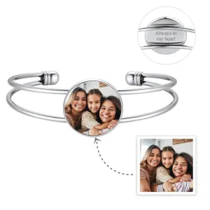 Personalized Photo Cuff Bracelets for Women