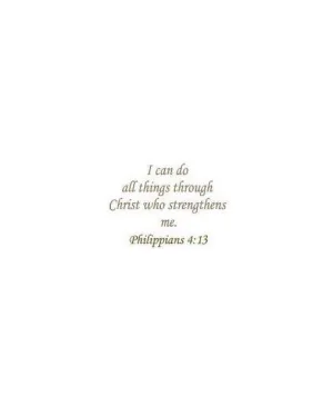 Philippians 4:13 I Can Do All Things Through Christ Who Strengthens Me Cross Charm Necklace