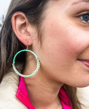 Polly Beaded Earrings - MINT