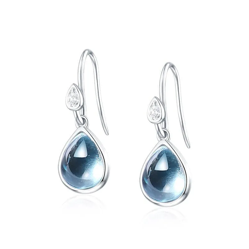 Pretty Simple Water Drop Earrings - 925 Sterling Silver