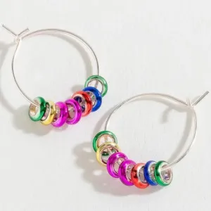 Rainbow Rings Hoop Earrings
