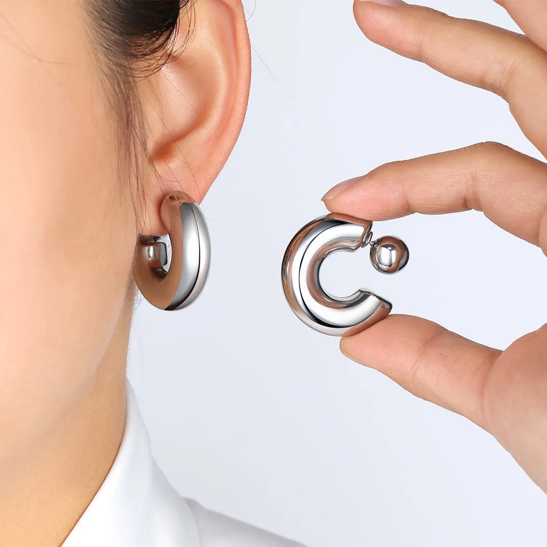 Reversible Hoop Earrings