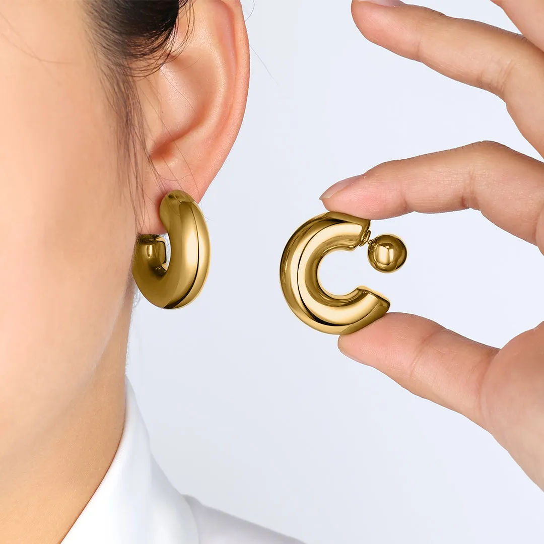 Reversible Hoop Earrings