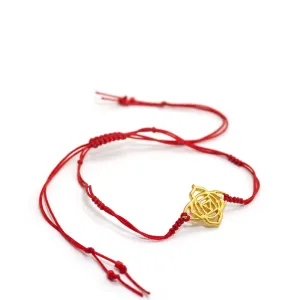 Root chakra bracelet mini gold-plated