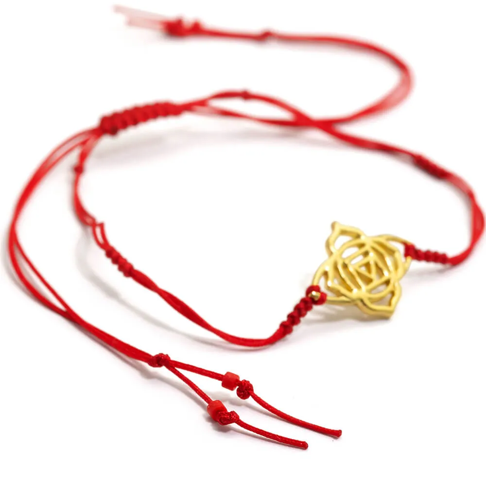 Root chakra bracelet mini gold-plated