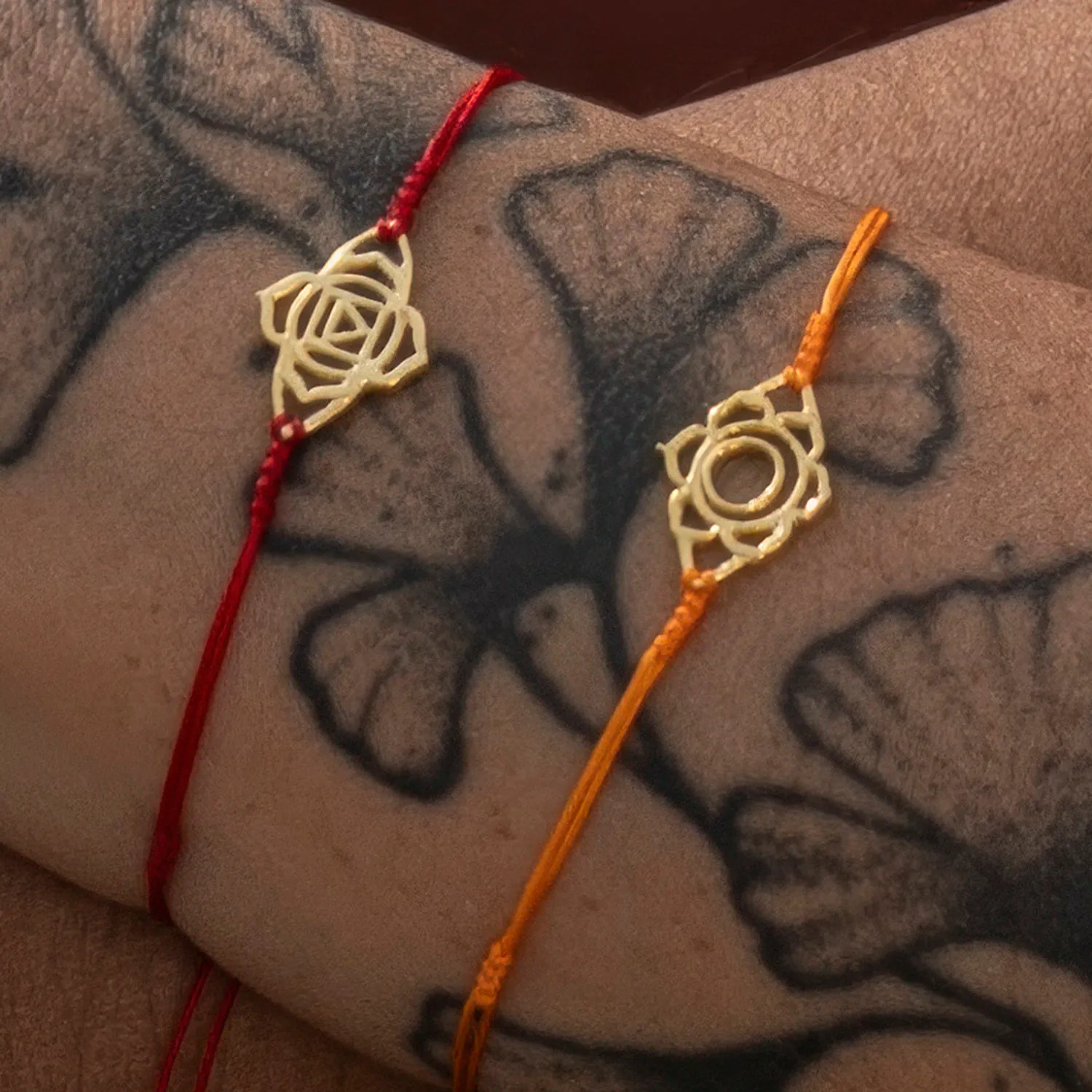 Root chakra bracelet mini gold-plated