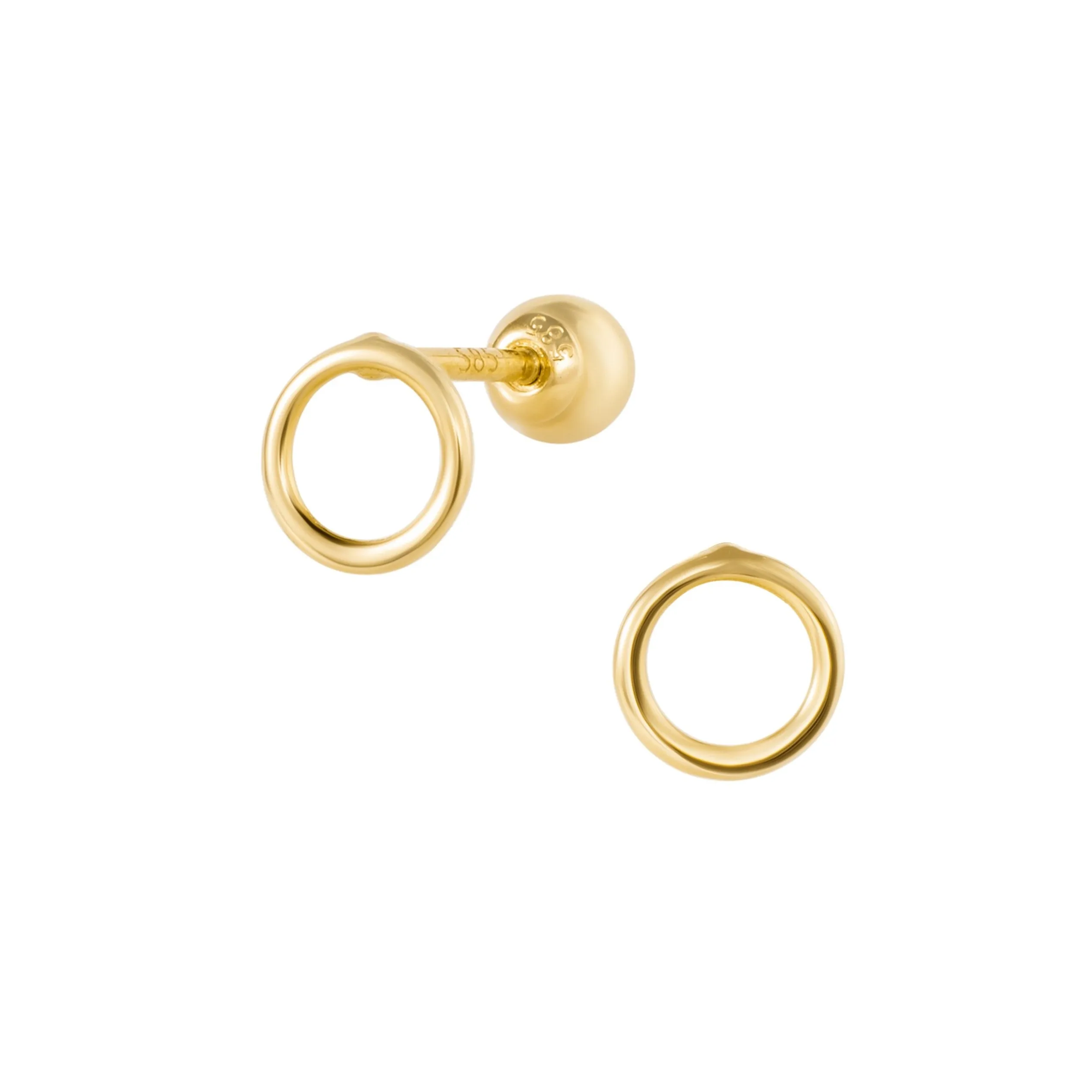 Roundie Piercing in Yellow Gold