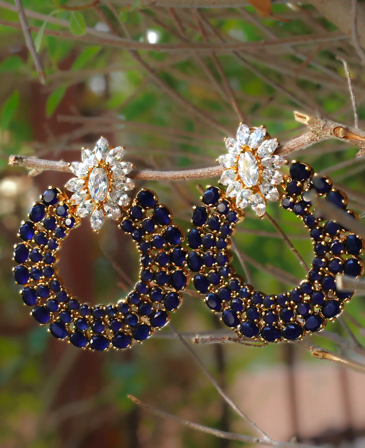 Sapphire Bali Earrings