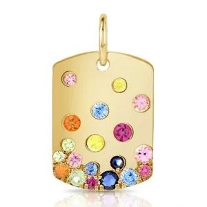 Scattered Gemstones Confetti Tag Charm