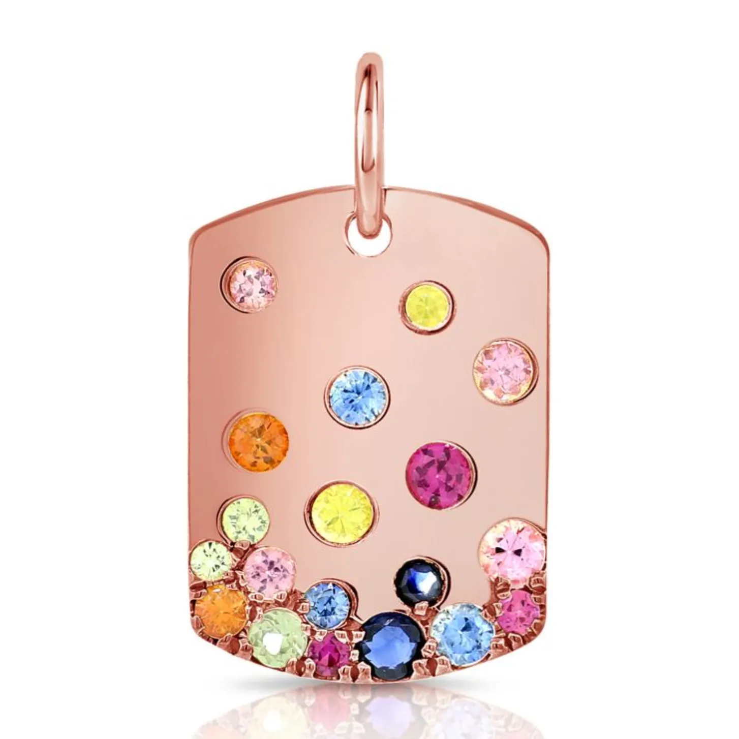 Scattered Gemstones Confetti Tag Charm