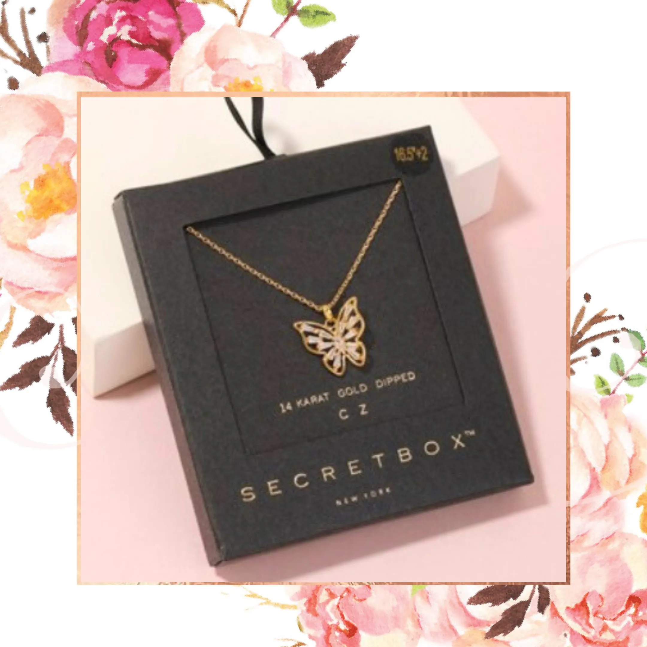 Secret Box Butterfly Pendant Necklace