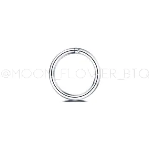 Silver Clicker Septum Hoop