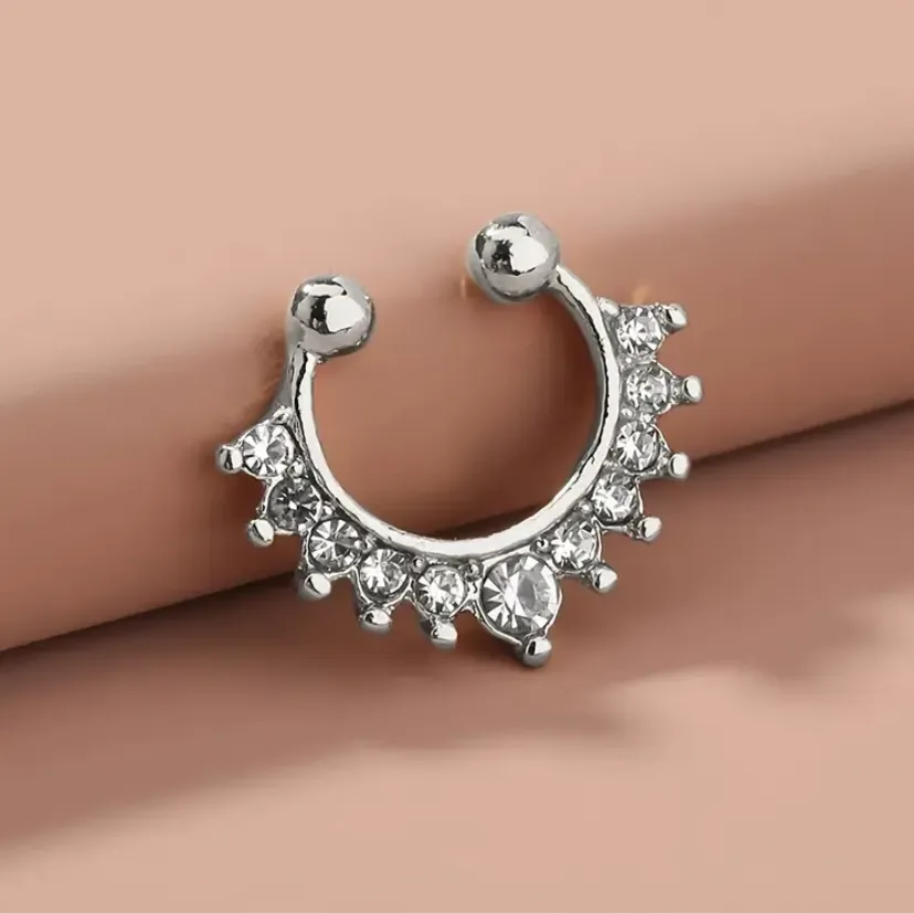 Silver Clip-On Septum Ring