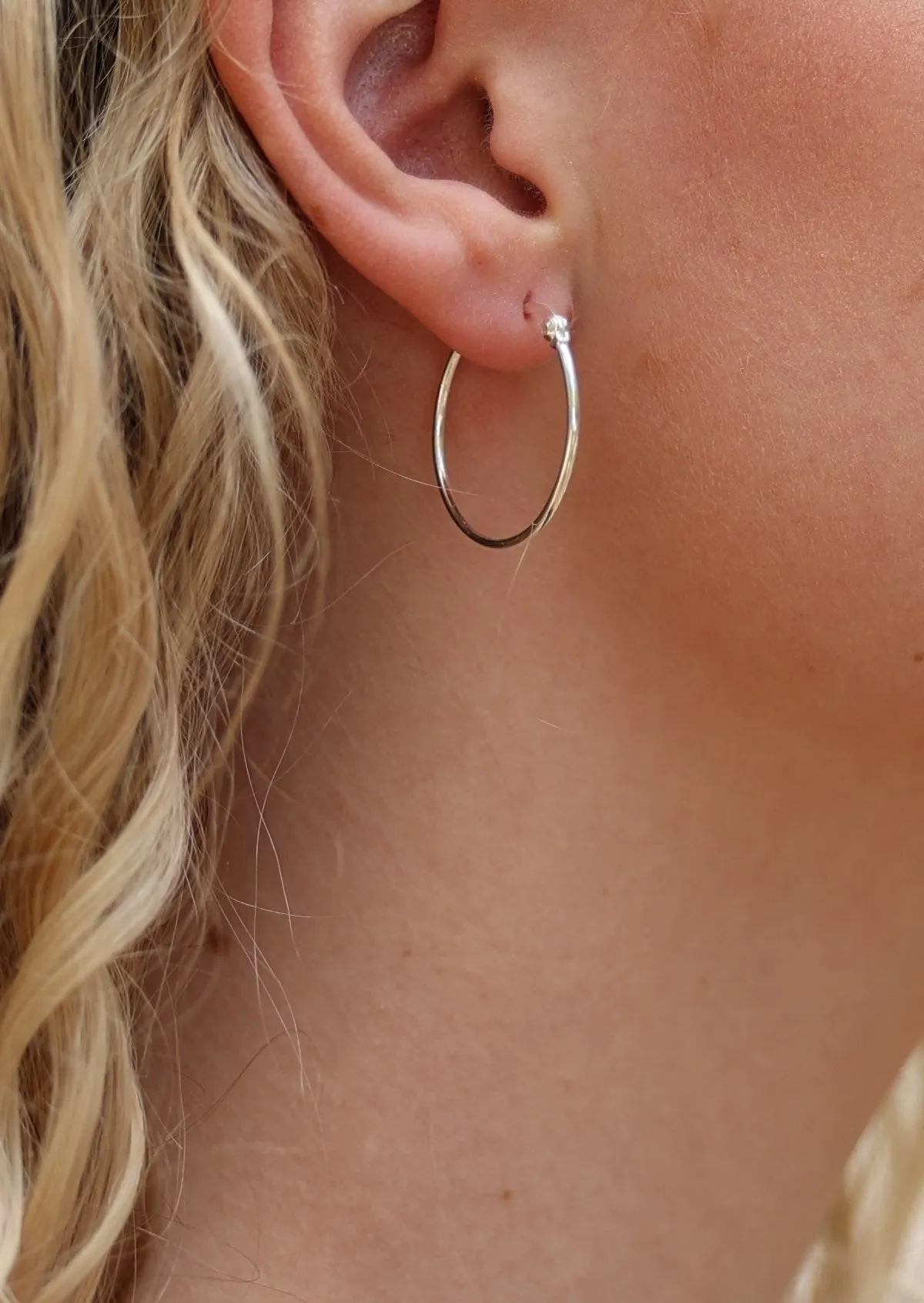 Silver Harmonious Hoop Earrings