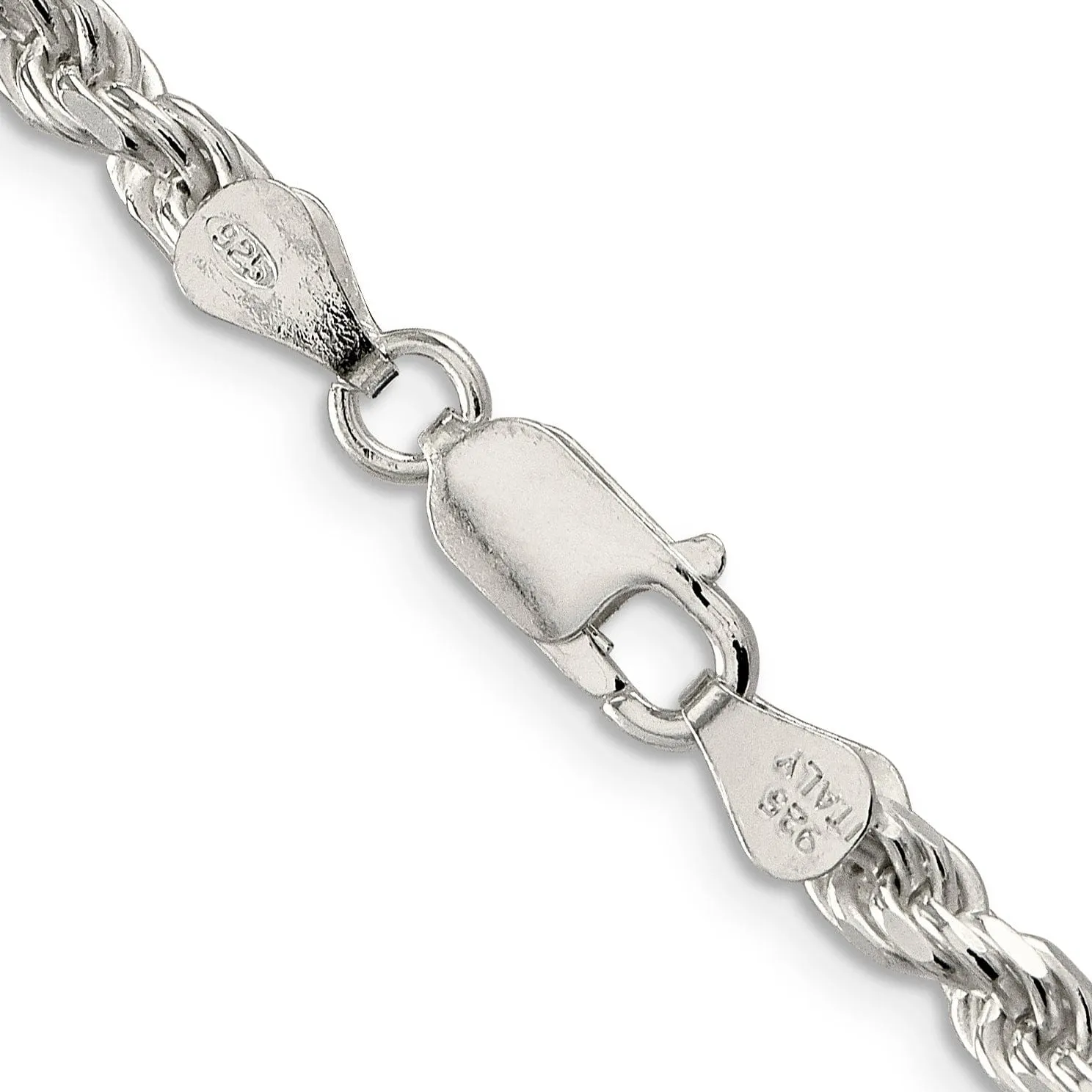 Silver Polished D.C 4.25-mm Solid Rope Chain