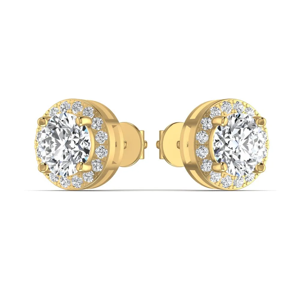 Silver Solitaire Stud Earring